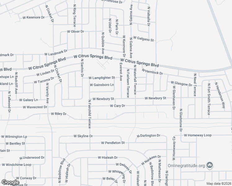 map of restaurants, bars, coffee shops, grocery stores, and more near 1475 West Diamond Road in Citrus Springs