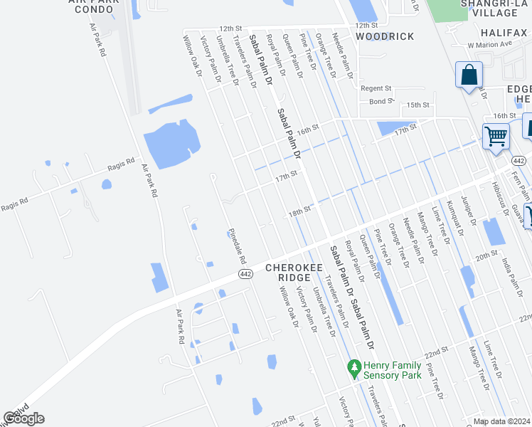 map of restaurants, bars, coffee shops, grocery stores, and more near 1728 Victory Palm Drive in Edgewater
