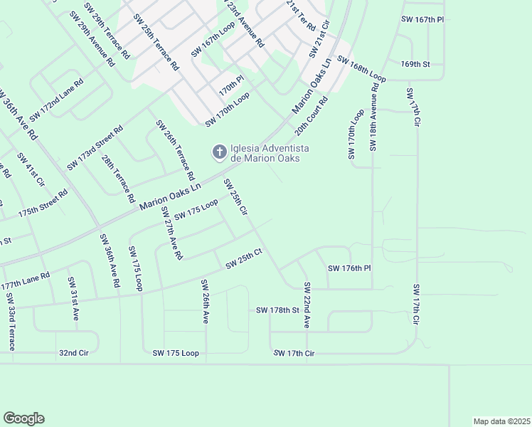 map of restaurants, bars, coffee shops, grocery stores, and more near 17411 Southwest 27th Avenue Road in Ocala