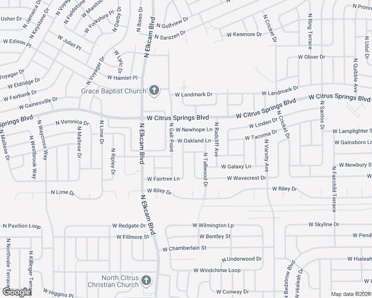 map of restaurants, bars, coffee shops, grocery stores, and more near 7184 North Farmington Terrace in Citrus Springs