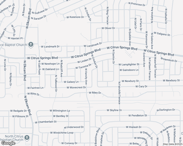 map of restaurants, bars, coffee shops, grocery stores, and more near 1926 West Wavecrest Drive in Citrus Springs