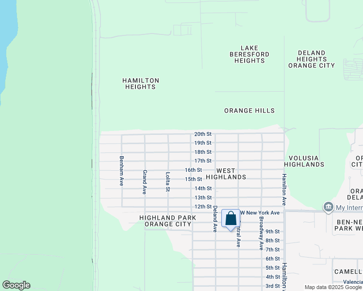 map of restaurants, bars, coffee shops, grocery stores, and more near 1550 19th Street in Orange City
