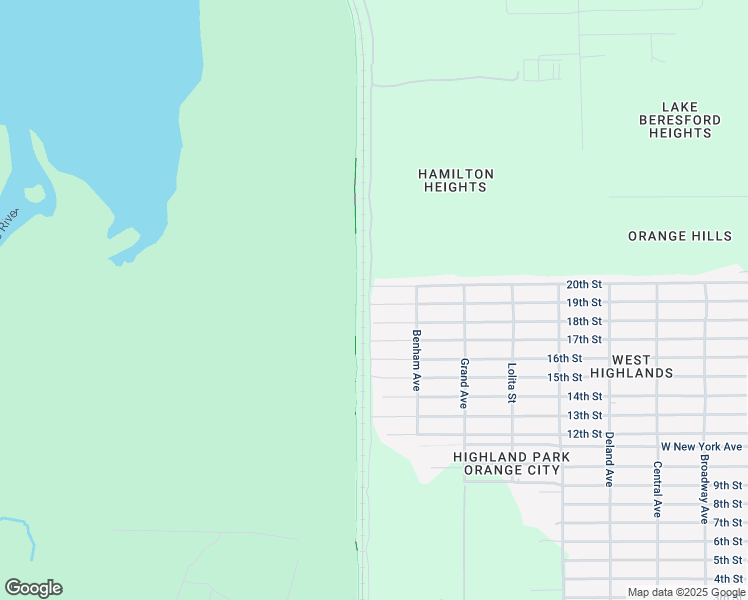 map of restaurants, bars, coffee shops, grocery stores, and more near 1833 18th Street in Orange City