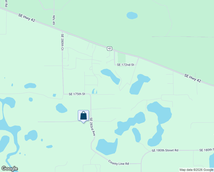 map of restaurants, bars, coffee shops, grocery stores, and more near 28405 Southeast 175th Street in Umatilla