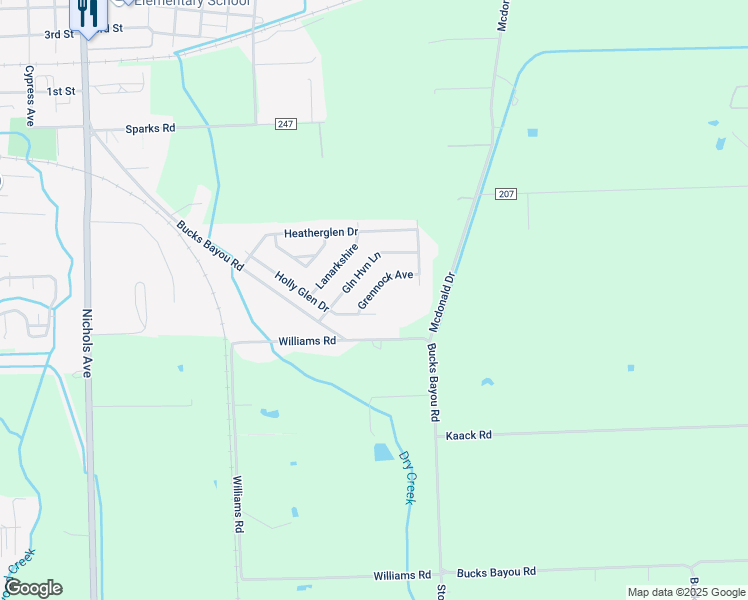 map of restaurants, bars, coffee shops, grocery stores, and more near 3412 Grennock Avenue in Bay City