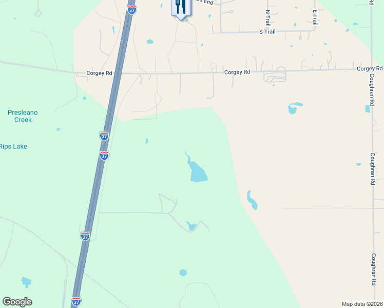 map of restaurants, bars, coffee shops, grocery stores, and more near 108014 Interstate 37 in Pleasanton