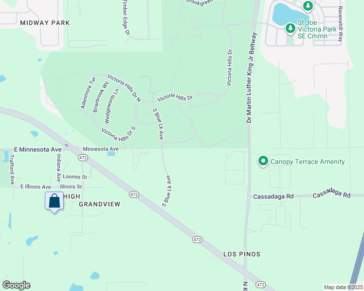 map of restaurants, bars, coffee shops, grocery stores, and more near 219 Asterbrooke Drive in DeLand