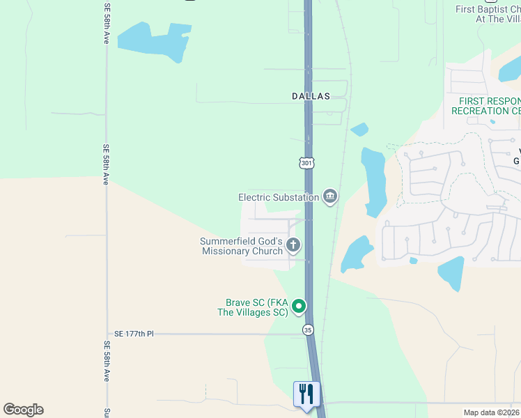 map of restaurants, bars, coffee shops, grocery stores, and more near 17265 Southeast 64th Terrace in Summerfield
