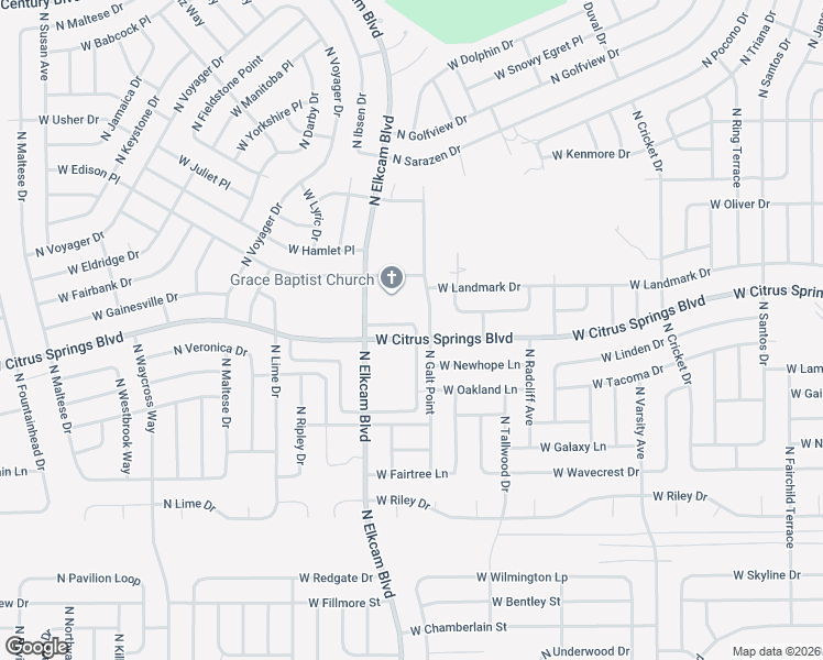 map of restaurants, bars, coffee shops, grocery stores, and more near 2565 West Citrus Springs Boulevard in Citrus Springs