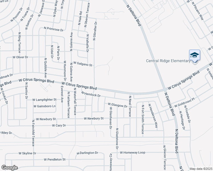 map of restaurants, bars, coffee shops, grocery stores, and more near 7428 Tamberlane Drive in Citrus Springs