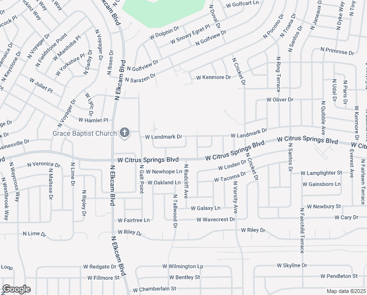 map of restaurants, bars, coffee shops, grocery stores, and more near 2334 West Elmore Way in Citrus Springs