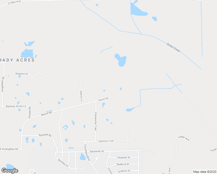 map of restaurants, bars, coffee shops, grocery stores, and more near 2840 Ranch Road in Lake Helen