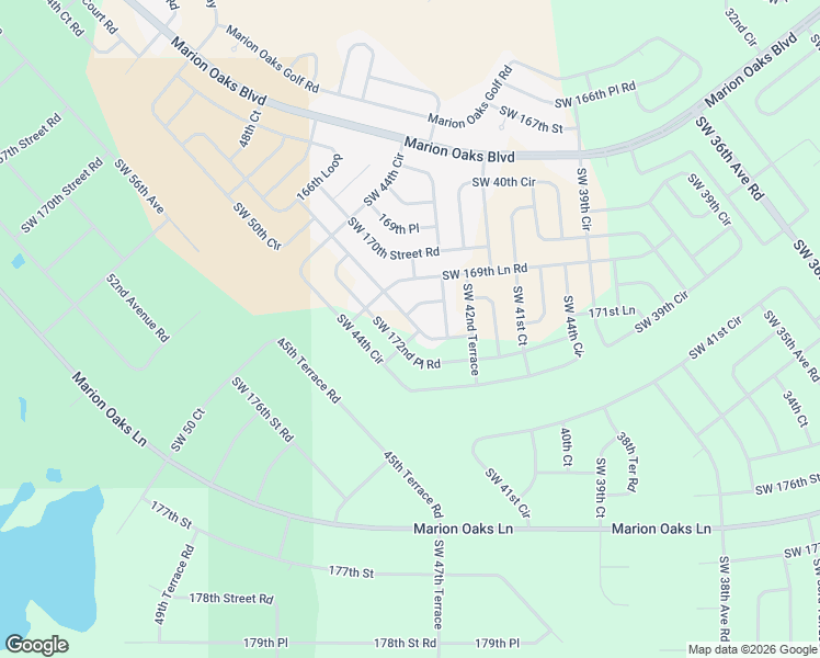 map of restaurants, bars, coffee shops, grocery stores, and more near 44 Terrace in Ocala