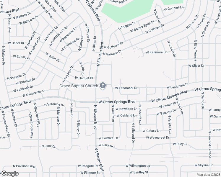 map of restaurants, bars, coffee shops, grocery stores, and more near 7478 North Galt Point in Citrus Springs