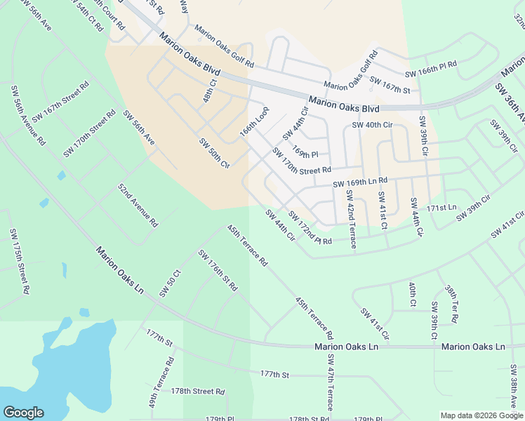map of restaurants, bars, coffee shops, grocery stores, and more near 4564 Southwest 172nd Place Road in Ocala