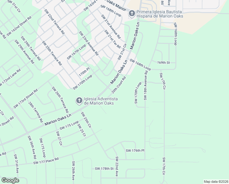 map of restaurants, bars, coffee shops, grocery stores, and more near 629 Marion Oaks Lane in Ocala