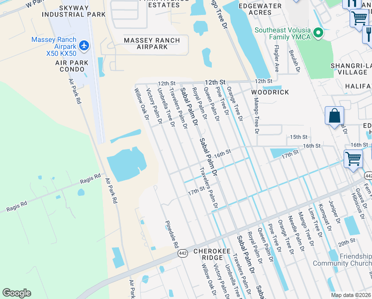 map of restaurants, bars, coffee shops, grocery stores, and more near 1511 Umbrella Tree Drive in Edgewater