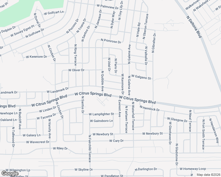 map of restaurants, bars, coffee shops, grocery stores, and more near 1488 West Landmark Drive in Citrus Springs