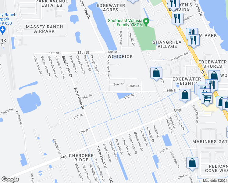 map of restaurants, bars, coffee shops, grocery stores, and more near 1209 16th Street in Edgewater