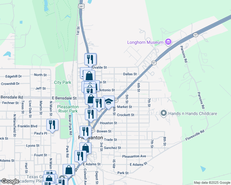 map of restaurants, bars, coffee shops, grocery stores, and more near 1440 4th Street in Pleasanton