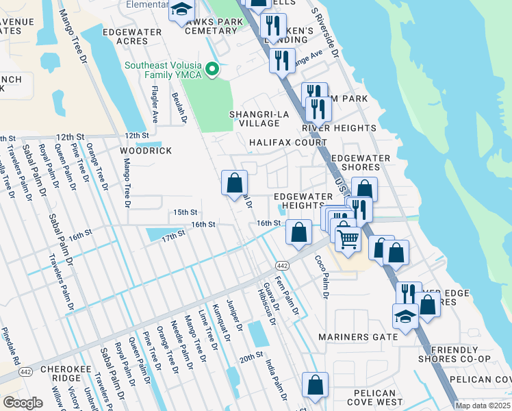 map of restaurants, bars, coffee shops, grocery stores, and more near 600 Eaton Road in Edgewater
