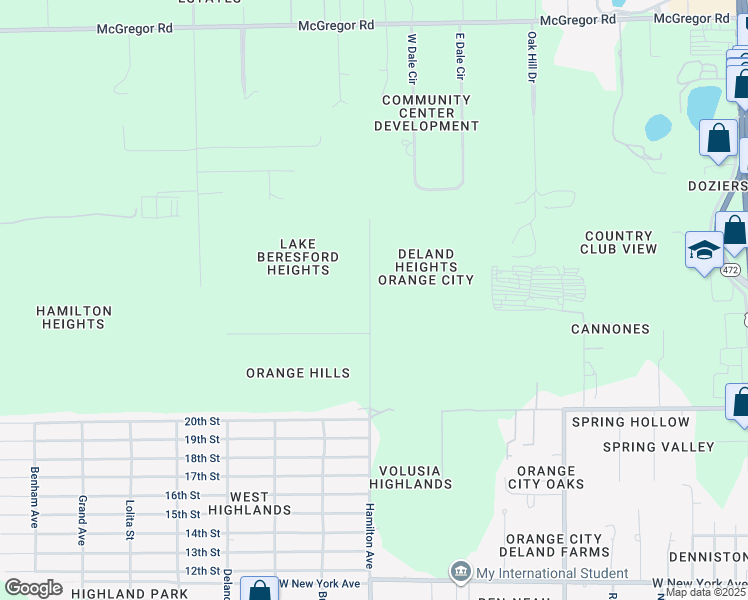 map of restaurants, bars, coffee shops, grocery stores, and more near 2088 Hamilton Ave in Orange City