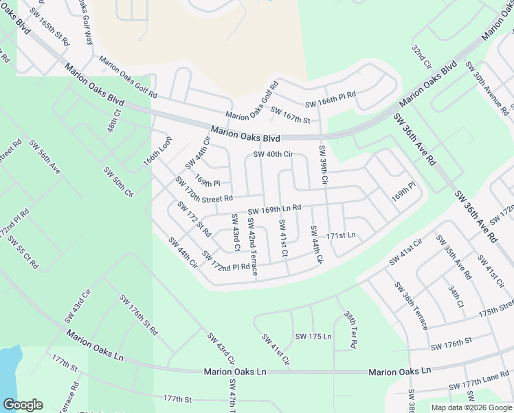 map of restaurants, bars, coffee shops, grocery stores, and more near 4280 Southwest 170th Street Road in Ocala