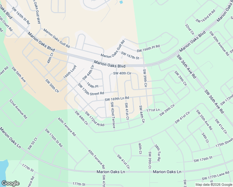 map of restaurants, bars, coffee shops, grocery stores, and more near 4280 Southwest 170th Street Road in Ocala