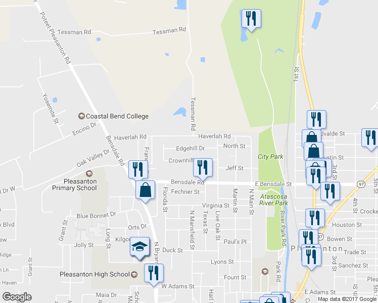 map of restaurants, bars, coffee shops, grocery stores, and more near 327 Edgehill Drive in Pleasanton