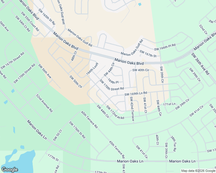 map of restaurants, bars, coffee shops, grocery stores, and more near 4504 Southwest 170th Street Road in Ocala