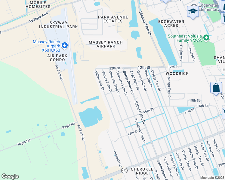 map of restaurants, bars, coffee shops, grocery stores, and more near 1331 Victory Palm Drive in Edgewater