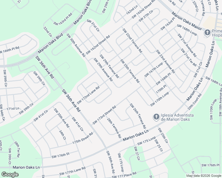 map of restaurants, bars, coffee shops, grocery stores, and more near 3000 Southwest 168th Loop in Ocala