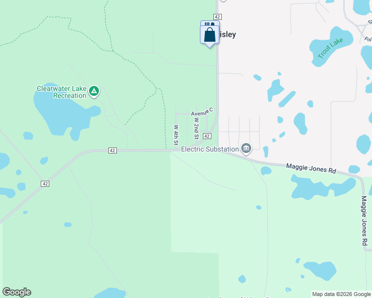 map of restaurants, bars, coffee shops, grocery stores, and more near 43000 West 3rd Street in Paisley