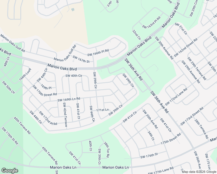 map of restaurants, bars, coffee shops, grocery stores, and more near 16977 Southwest 41st Avenue Road in Ocala