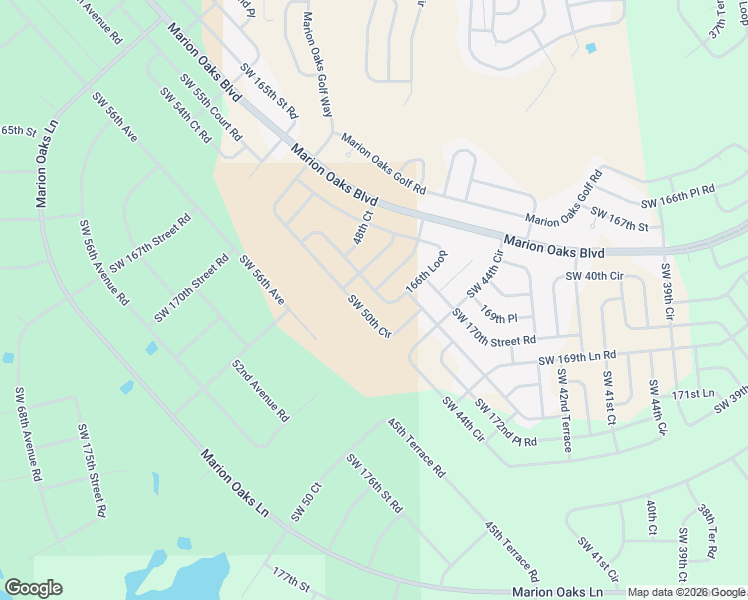 map of restaurants, bars, coffee shops, grocery stores, and more near 4741 Southwest 166th Loop in Ocala