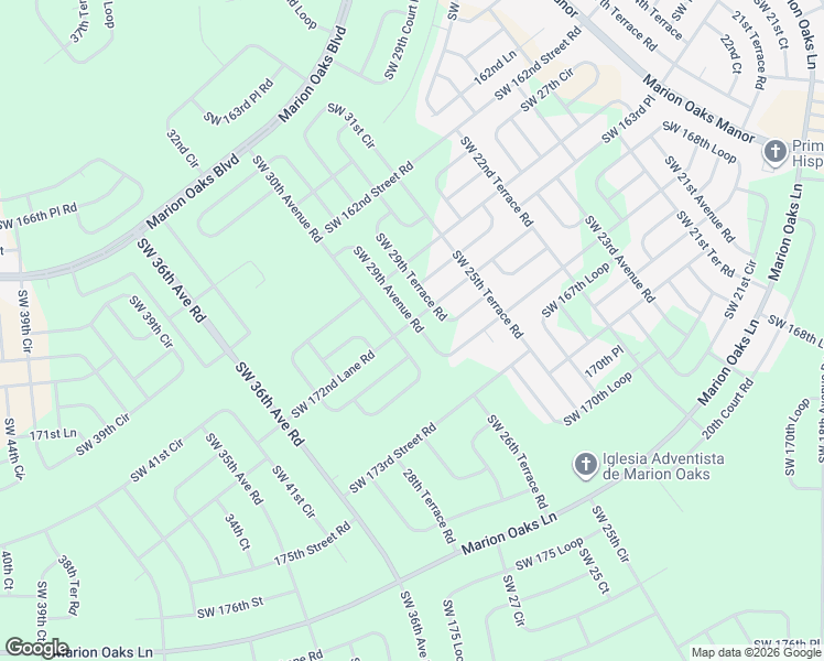 map of restaurants, bars, coffee shops, grocery stores, and more near Southwest 29th Avenue Road in Ocala