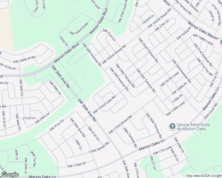 map of restaurants, bars, coffee shops, grocery stores, and more near 3191 Southwest 170th Place in Ocala