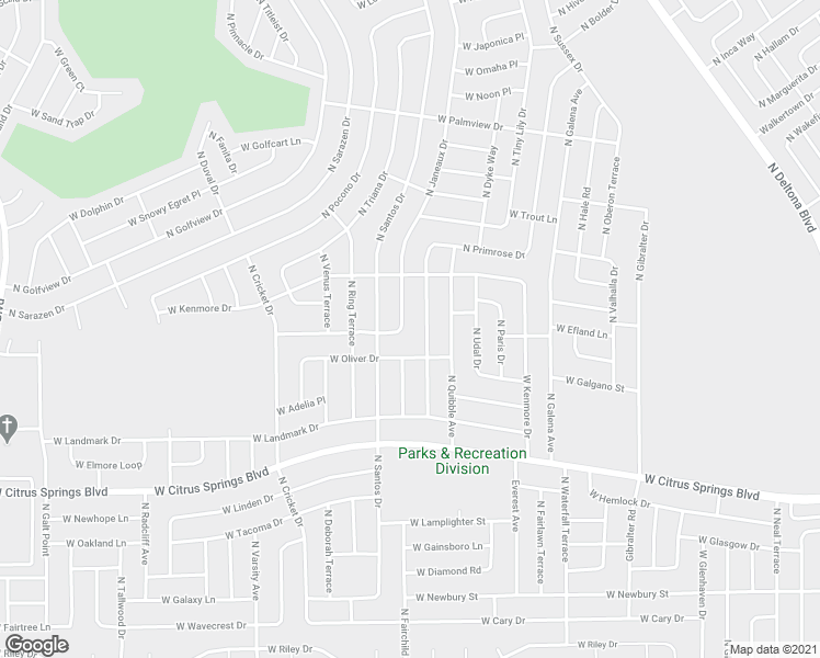 map of restaurants, bars, coffee shops, grocery stores, and more near 7729 North Janeaux Drive in Citrus Springs