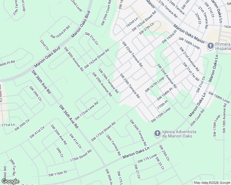 map of restaurants, bars, coffee shops, grocery stores, and more near Southwest 29th Avenue Road in Ocala