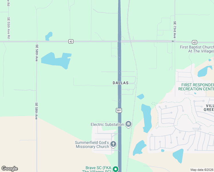 map of restaurants, bars, coffee shops, grocery stores, and more near 6551 Southeast 169th Street in Summerfield