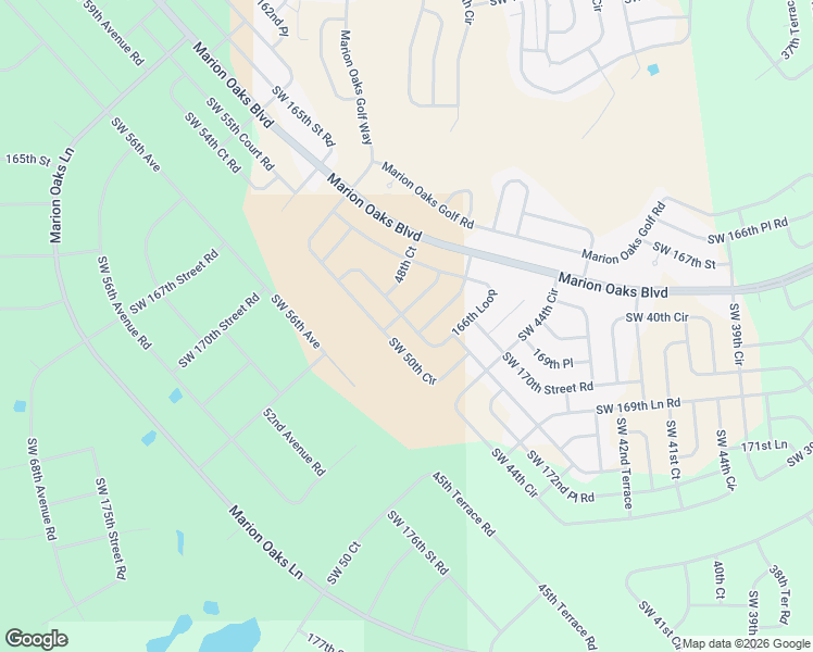 map of restaurants, bars, coffee shops, grocery stores, and more near 16825 Southwest 47th Court Road in Ocala