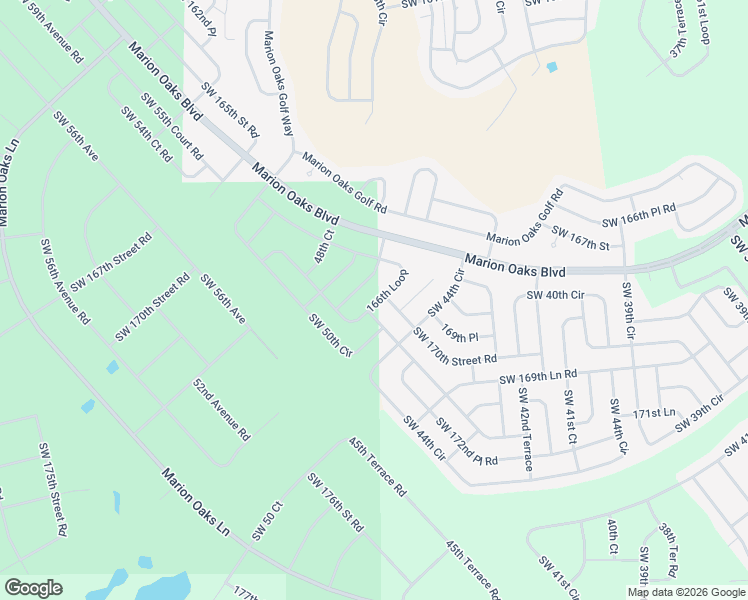 map of restaurants, bars, coffee shops, grocery stores, and more near 16835 Southwest 47th Avenue Road in Ocala