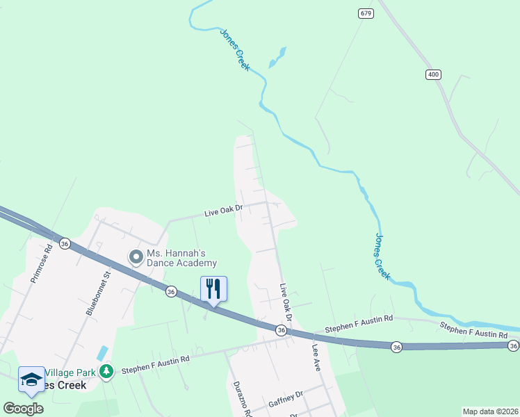 map of restaurants, bars, coffee shops, grocery stores, and more near 6502 Live Oak Drive in Freeport