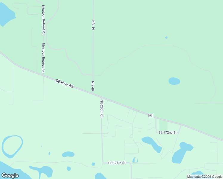 map of restaurants, bars, coffee shops, grocery stores, and more near 28093 Southeast Highway 42 in Umatilla