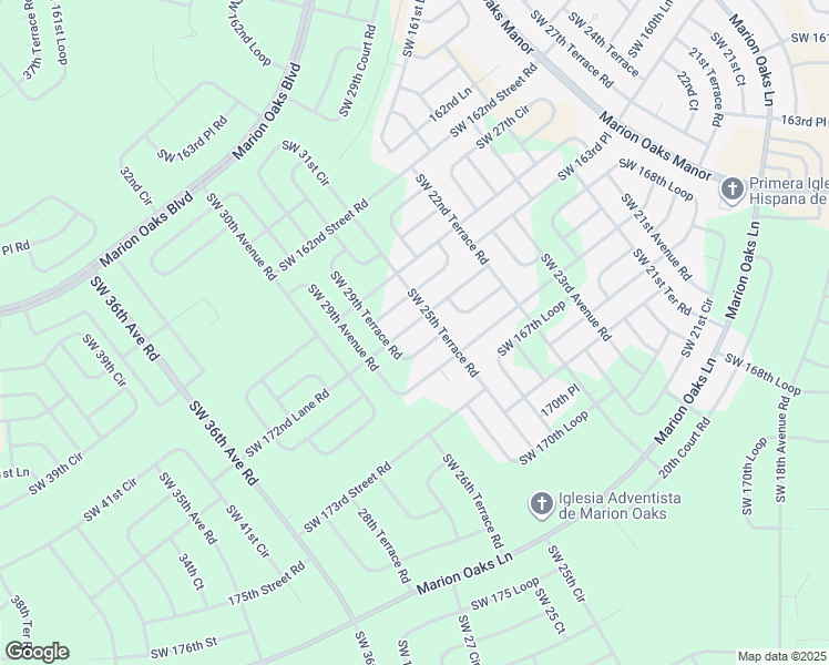 map of restaurants, bars, coffee shops, grocery stores, and more near 2878 Southwest 172nd Lane Road in Ocala
