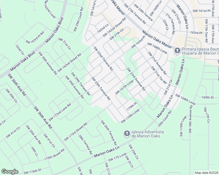 map of restaurants, bars, coffee shops, grocery stores, and more near 2685 Southwest 165th Street Road in Ocala