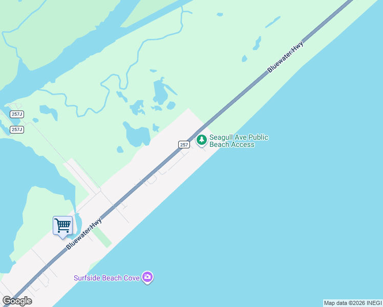 map of restaurants, bars, coffee shops, grocery stores, and more near 2814 Swan Court in Surfside Beach