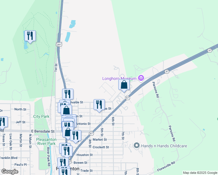 map of restaurants, bars, coffee shops, grocery stores, and more near 1839 Lost Trail in Pleasanton