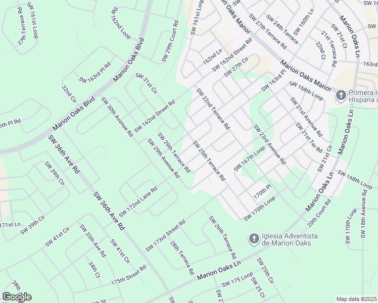 map of restaurants, bars, coffee shops, grocery stores, and more near 2906 Southwest 166th Lane in Ocala