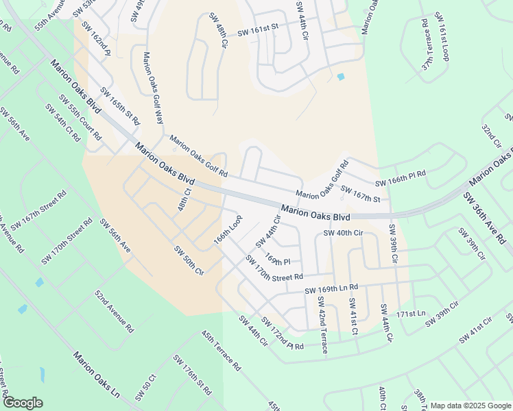 map of restaurants, bars, coffee shops, grocery stores, and more near 517 Marion Oaks Boulevard in Ocala
